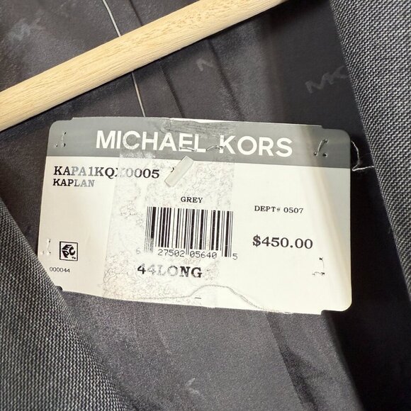 Michael Kors Wool Sport Coat Dinner Jacket Blazer Men 44L Gray Career Formal NWT - Picture 7 of 15